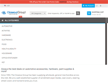 Tablet Screenshot of closeoutgroup.net